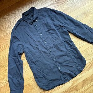 John Varvatos Button Down Long Sleeve Shirt Gingham Blue M